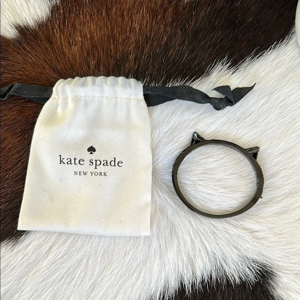 Kate Spade CAT 🐈⬛ Black Bangle Bracelet - Picture 2 of 4